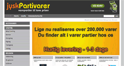 Desktop Screenshot of jyskpartivarer.dk